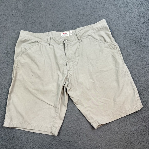 Fjallraven High Coast Shorts Mens 38-39 Beige Hiking Climbing Travel Cargo - Picture 1 of 8